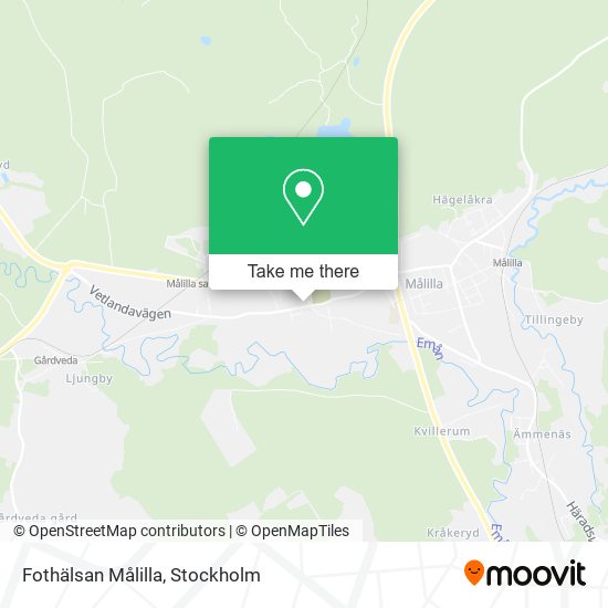 Fothälsan Målilla map