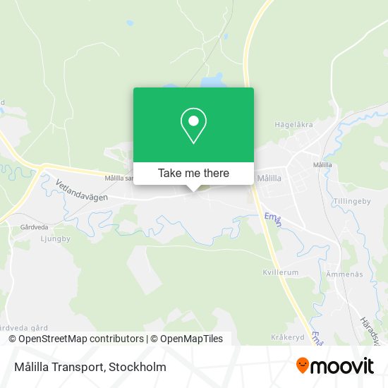 Målilla Transport map