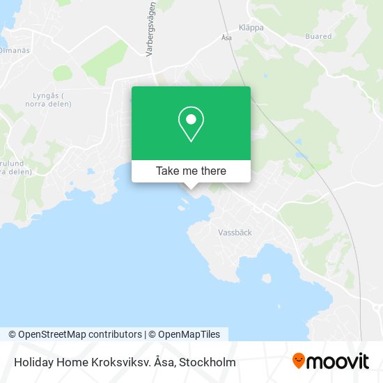 Holiday Home Kroksviksv. Åsa map