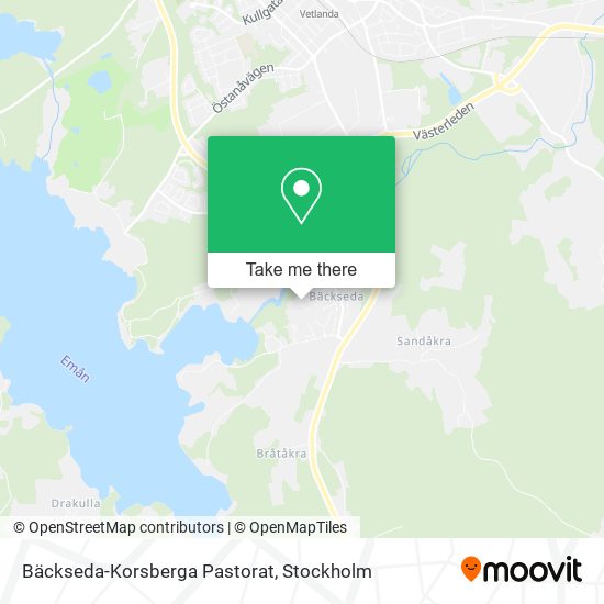 Bäckseda-Korsberga Pastorat map