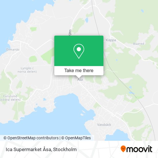 Ica Supermarket Åsa map