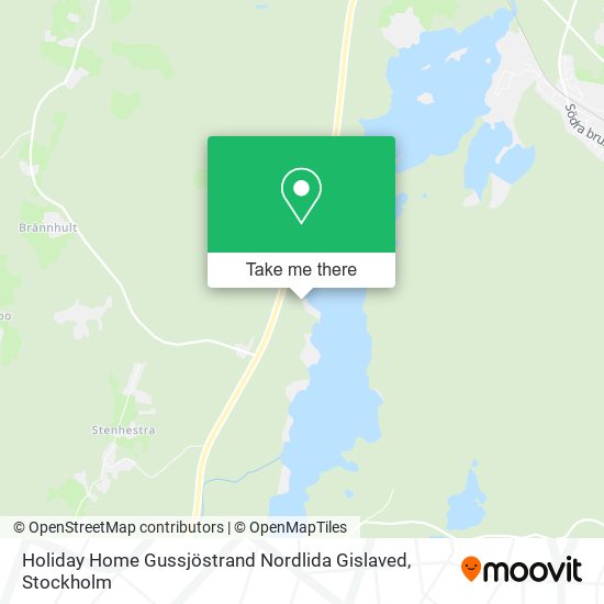 Holiday Home Gussjöstrand Nordlida Gislaved map