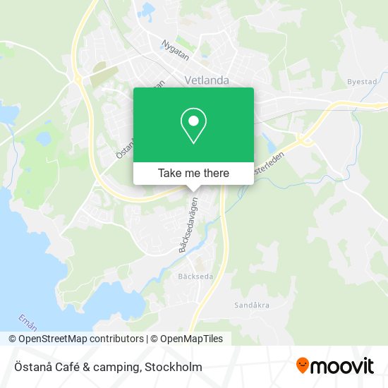 Östanå Café & camping map