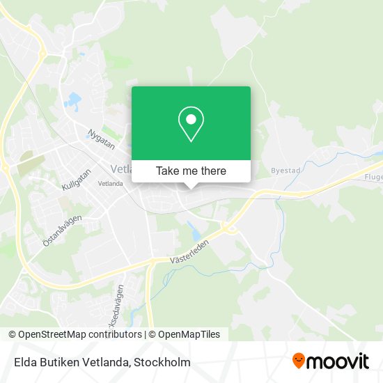 Elda Butiken Vetlanda map