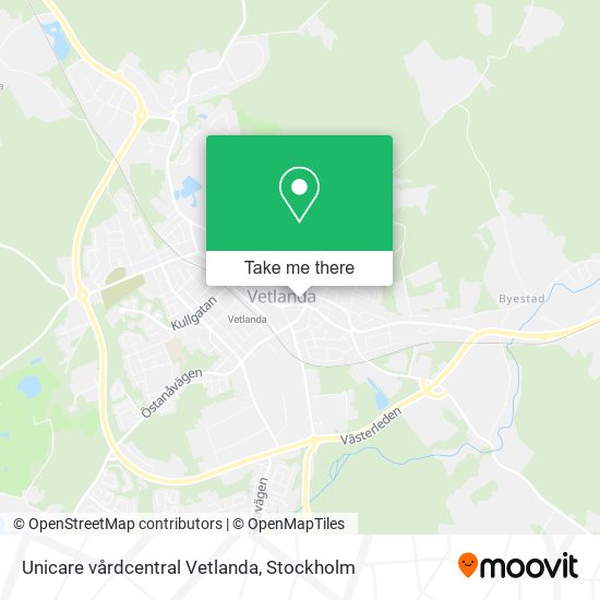 Unicare vårdcentral Vetlanda map