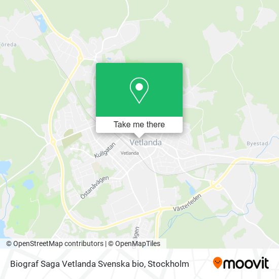 Biograf Saga Vetlanda Svenska bio map