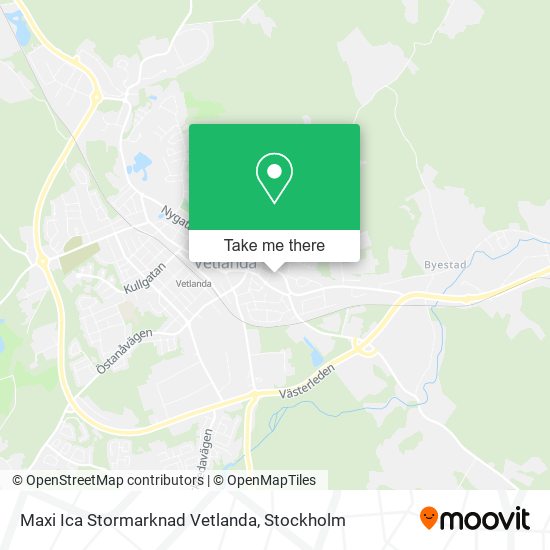 Maxi Ica Stormarknad Vetlanda map