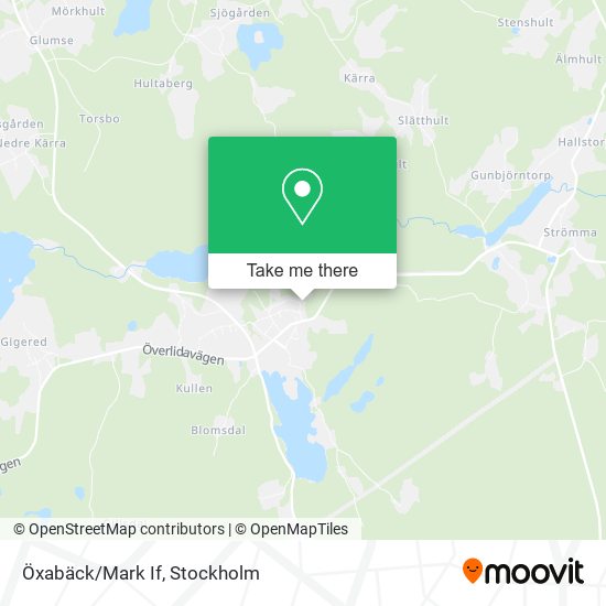 Öxabäck/Mark If map