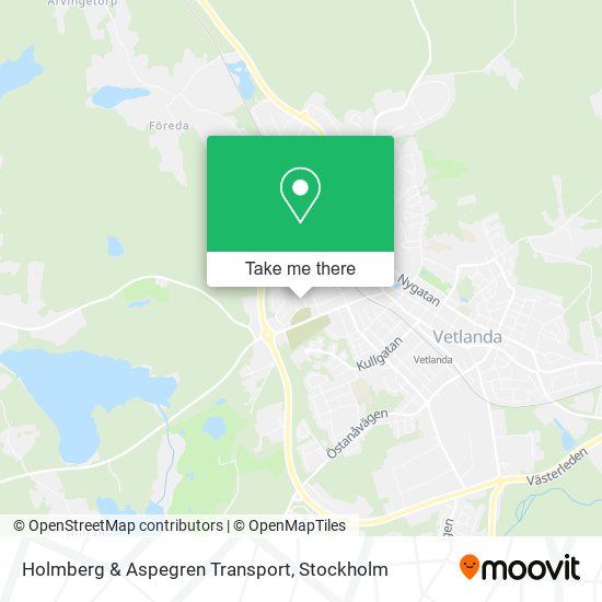 Holmberg & Aspegren Transport map
