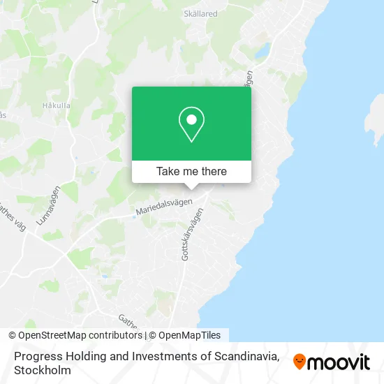 Progress Holding and Investments of Scandinavia map