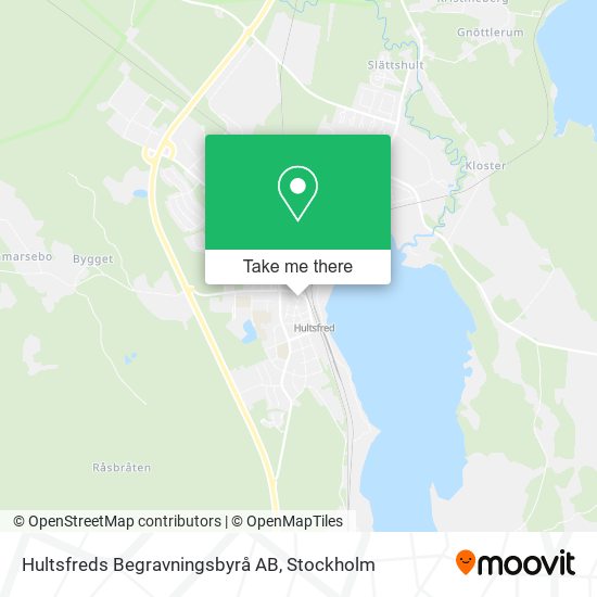 Hultsfreds Begravningsbyrå AB map