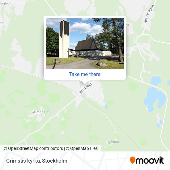 Grimsås kyrka map