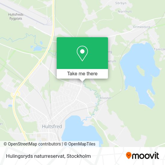 Hulingsryds naturreservat map