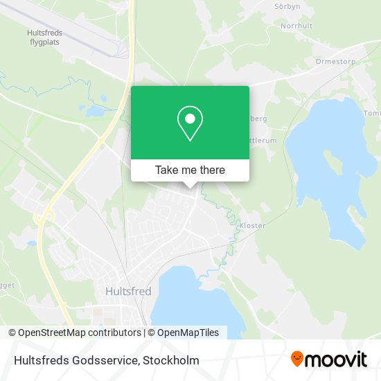 Hultsfreds Godsservice map