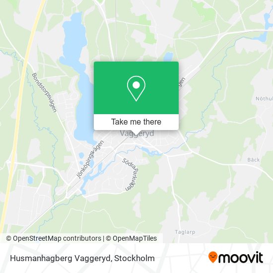 Husmanhagberg Vaggeryd map