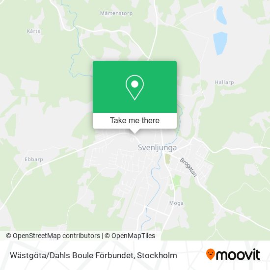 Wästgöta/Dahls Boule Förbundet map