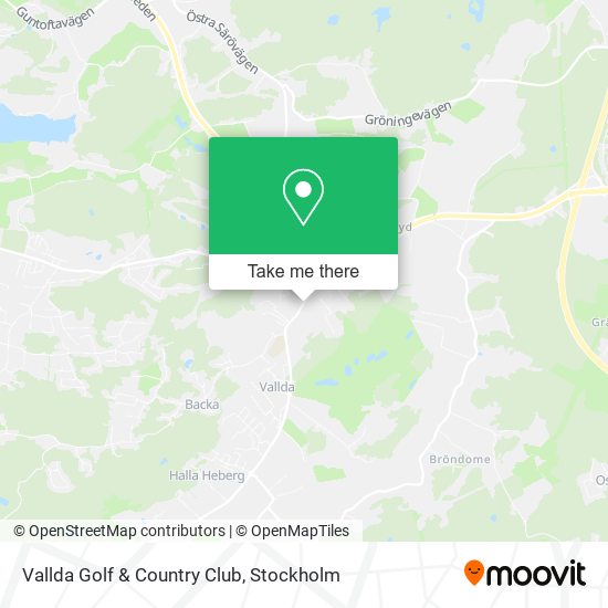 Vallda Golf & Country Club map