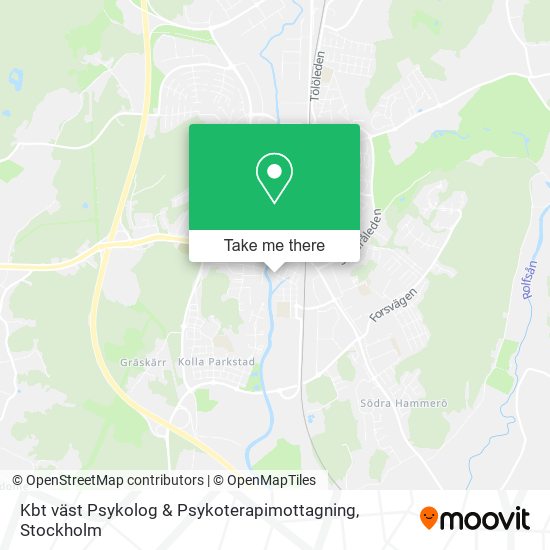 Kbt väst Psykolog & Psykoterapimottagning map