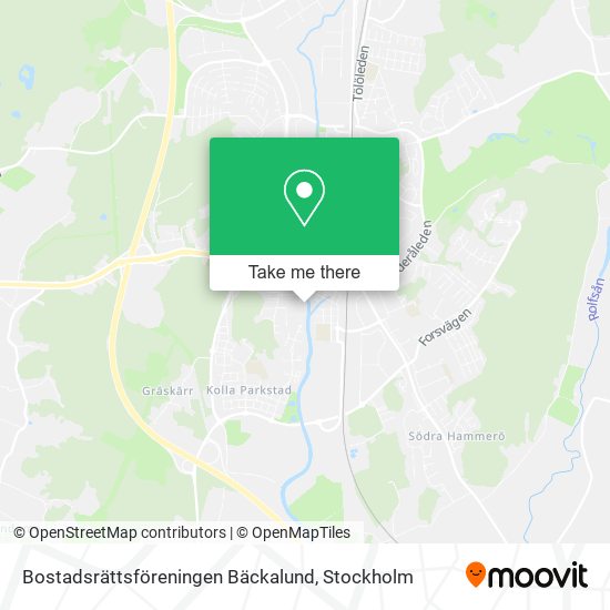 Bostadsrättsföreningen Bäckalund map