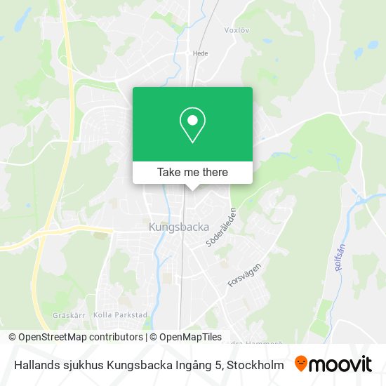 Hallands sjukhus Kungsbacka Ingång 5 map