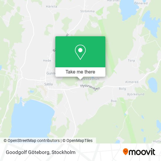 Goodgolf Göteborg map