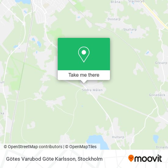 Götes Varubod Göte Karlsson map