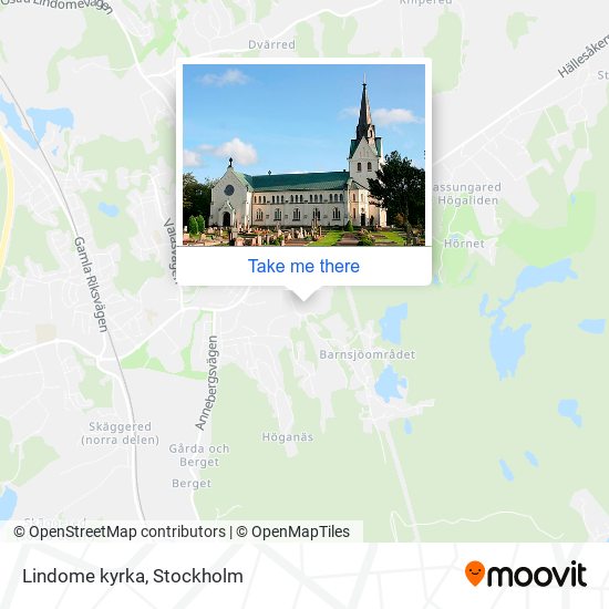 Lindome kyrka map