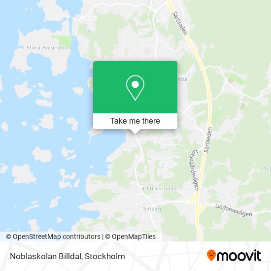 Noblaskolan Billdal map