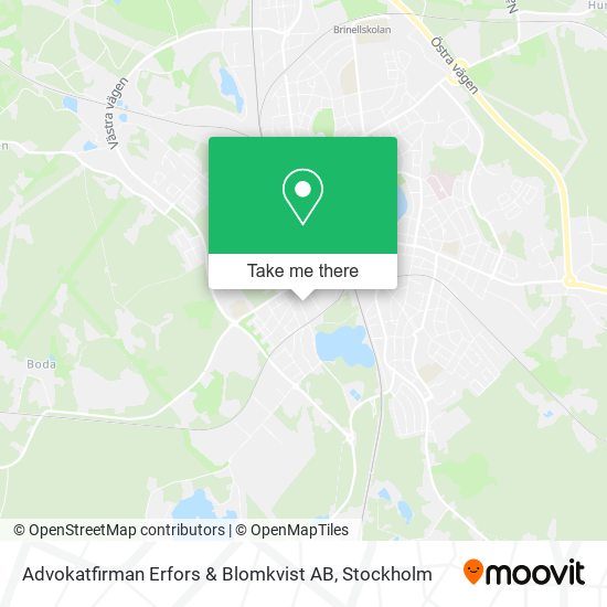 Advokatfirman Erfors & Blomkvist AB map