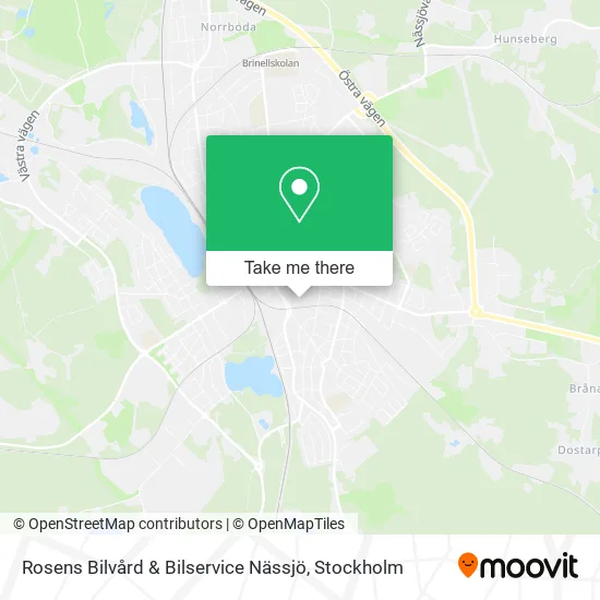 Rosens Bilvård & Bilservice Nässjö map