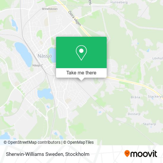 Sherwin-Williams Sweden map