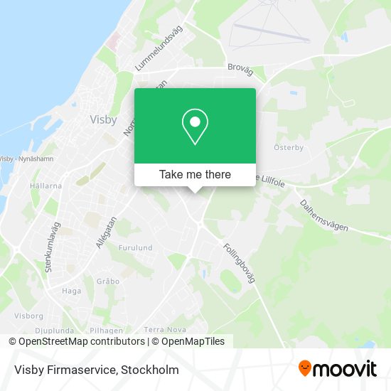 Visby Firmaservice map