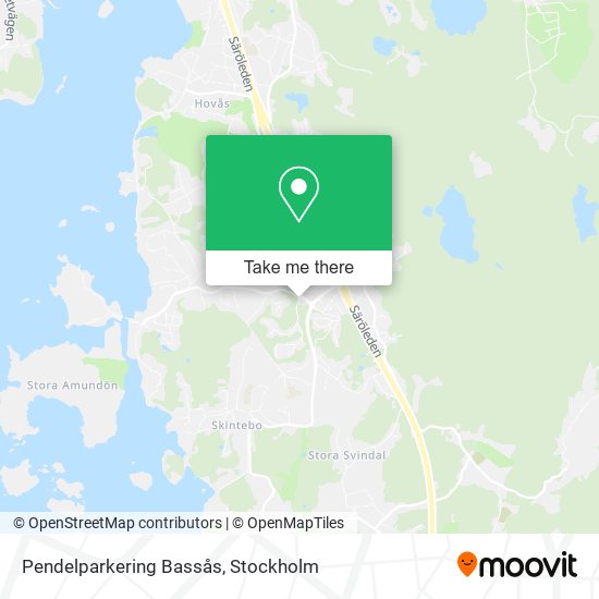 Pendelparkering Bassås map