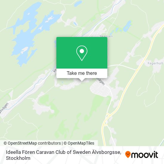 Ideella Fören Caravan Club of Sweden Älvsborgsse map