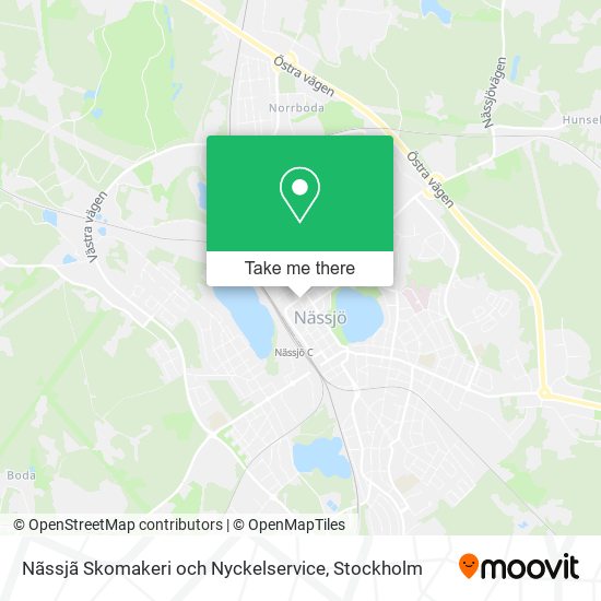 Nãssjã Skomakeri och Nyckelservice map