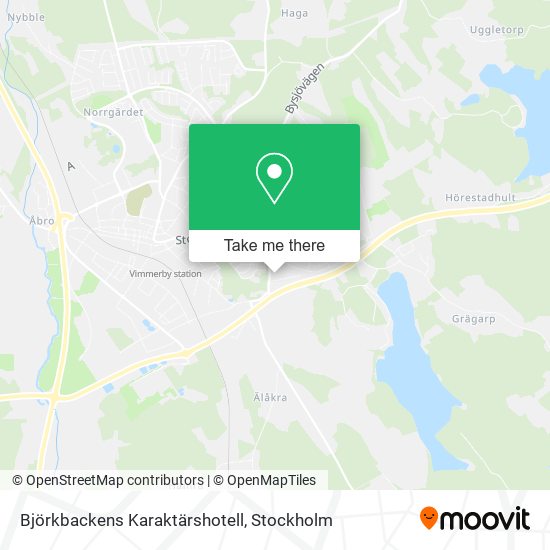 Björkbackens Karaktärshotell map