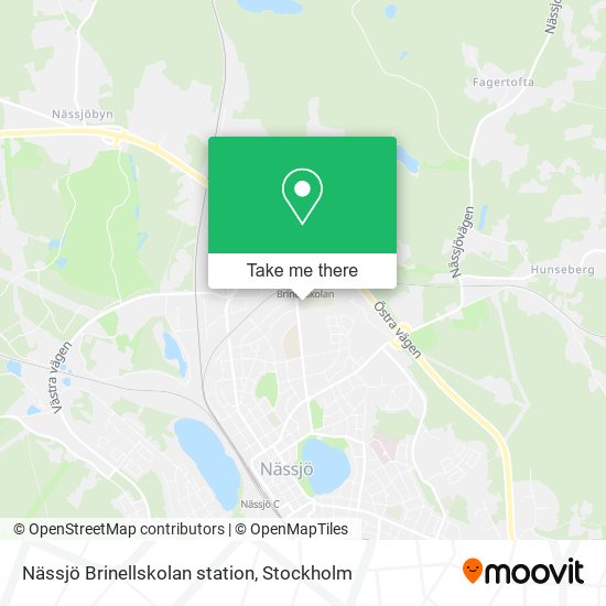 Nässjö Brinellskolan station map