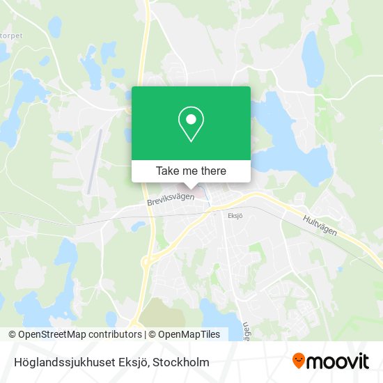 Höglandssjukhuset Eksjö map