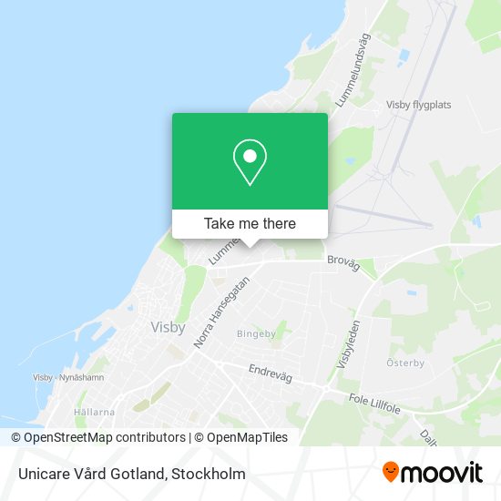 Unicare Vård Gotland map