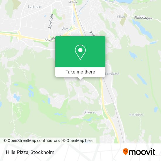 Hills Pizza map