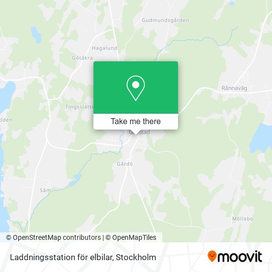 Laddningsstation för elbilar map