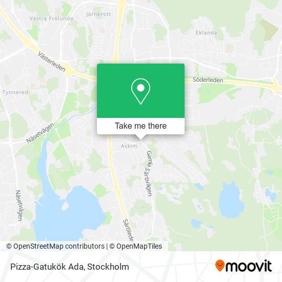 Pizza-Gatukök Ada map