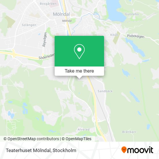 Teaterhuset Mölndal map