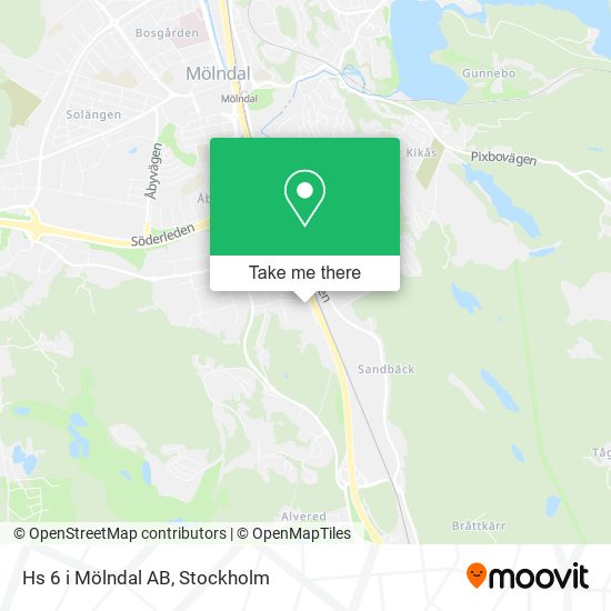 Hs 6 i Mölndal AB map