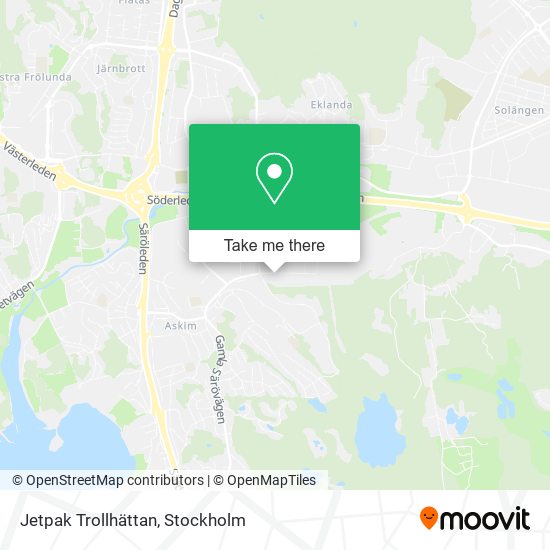 Jetpak Trollhättan map