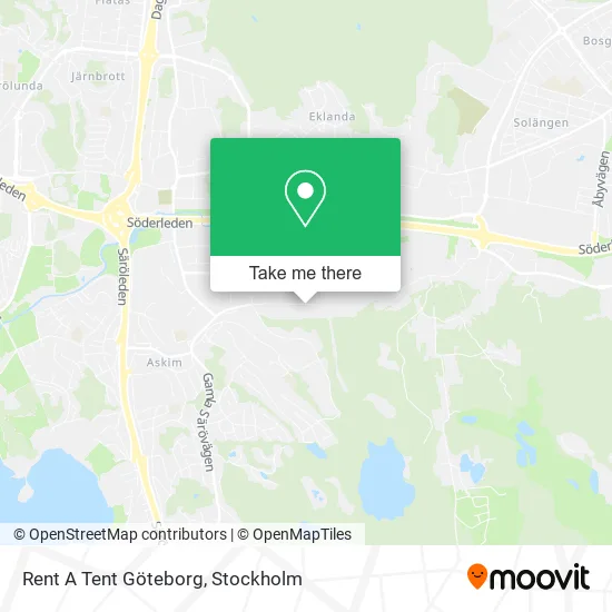 Rent A Tent Göteborg map