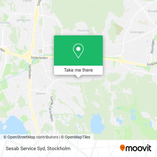 Sesab Service Syd map