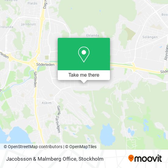 Jacobsson & Malmberg Office map