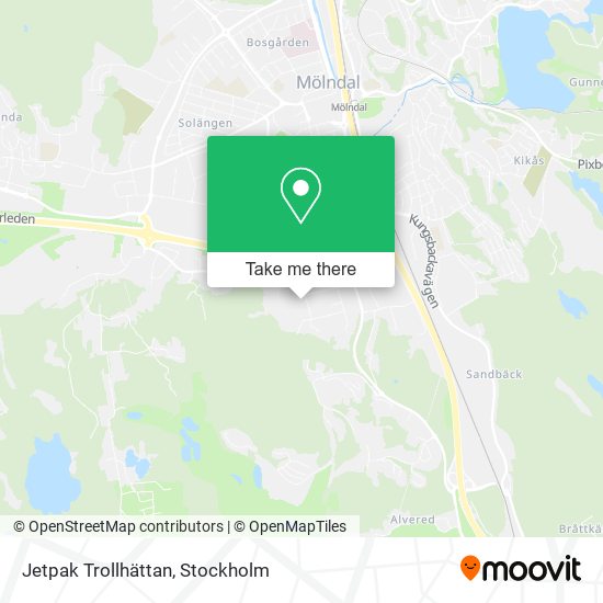 Jetpak Trollhättan map