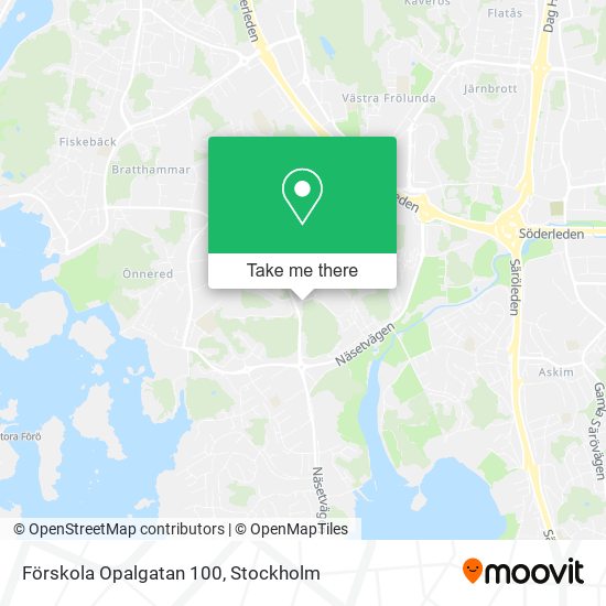 Förskola Opalgatan 100 map